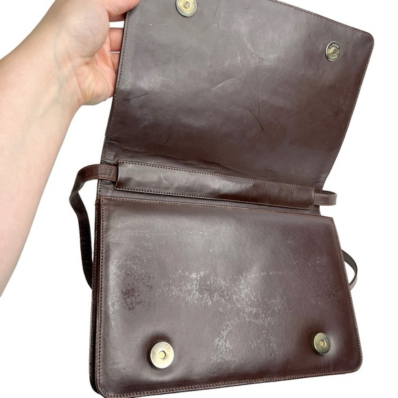 Brown Faux Leather & Suede Patchwork Front Shoulder Purse - Picture 10 of 15